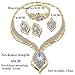 African Jewelry for Women,18 K Gold Plated Rhinestone Necklaces Earrings Bracelet Ring Jewelry Set for Wedding Party, Birthday, Graduation, Prom, Homecoming, Fashion Gold Accessory Gifts for Mother, Wife, Friends