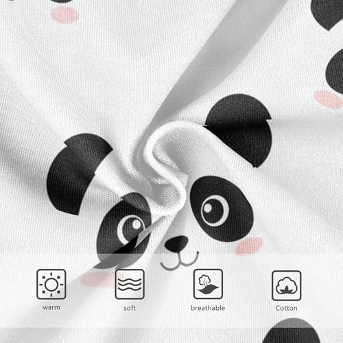 Cute Cartoon Pandas White Little Girl Panties Toddler Underwear Floral Cotton Animals Kids Undies Briefs 2t3