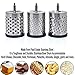 LHS Rotary Cheese Grater Stainless Steel Manual Handheld Cheese Shredder Grater Walnuts Grinder with 3 Interchangeable Drum Blades for Chocolate, Cheese and Nuts-7.7 Inch High