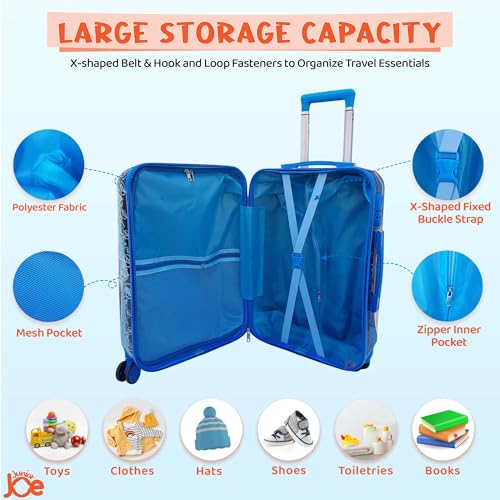 Image of 24 Inch 360 Degree Rolling Wheels Travel Trolley Suitcase for Kids (Luggage-3)
