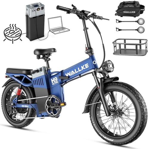 Image of Wallke H9 Ultra 5000W Electric Bike with 2640Wh Power Hub, 48V 55Ah Removable Battery, 105NM Torque & 40MPH Fast Ebike for Adults, ARISUN All Terrain Fat Tire for Camping Commute, UL2849 Certified