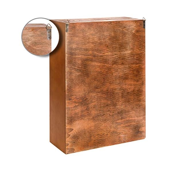 MyGift Vintage Freestanding/Wall Mounted Wooden Display Shelves w/ 2 Drawers Storage Shadow Box - Image 7