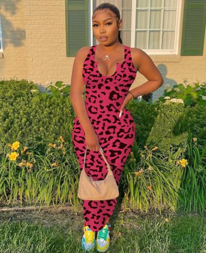 Image of Nimsruc Women Casual Sexy Deep U Neck Tank Top Bodycon Dress Summer Sleeveless Wrap Long Basic Party Club Maxi Dresses