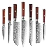 Kitchen-Knife-Sets-7PCS-Damascus-Steel-Knife-Set-Japanese-Vg10-Stainless-Steel-Chef-Santoku-Knife-Cleaver-Bread-Paring-Knife-Cooking-Tools Kitchen Knife Sets, 7PCS Damascus Steel Knife Set Japanese Vg10 Stainless Steel Chef Santoku Knife Cleaver Bread Paring Knife Cooking Tools