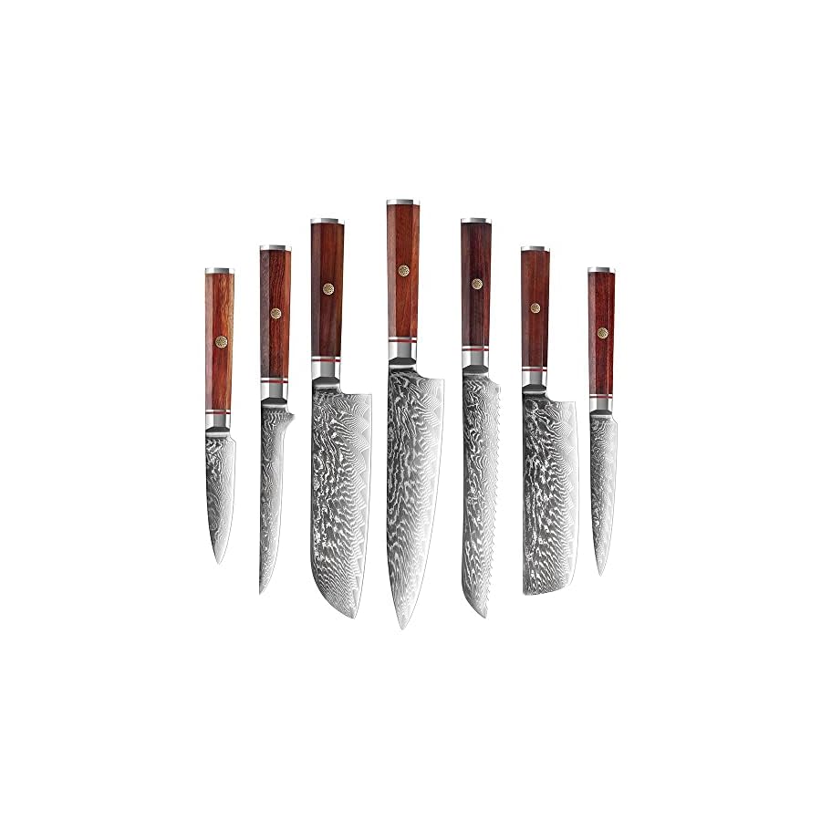 Kitchen-Knife-Sets-7PCS-Damascus-Steel-Knife-Set-Japanese-Vg10-Stainless-Steel-Chef-Santoku-Knife-Cleaver-Bread-Paring-Knife-Cooking-Tools Kitchen Knife Sets, 7PCS Damascus Steel Knife Set Japanese Vg10 Stainless Steel Chef Santoku Knife Cleaver Bread Paring Knife Cooking Tools