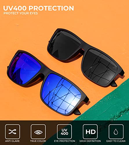 Image of KALIYADI Sunglasses for Mens Polarized-Sunglasses: Men Sun Glasses with UV400 Protection for Driving Fishing Golf