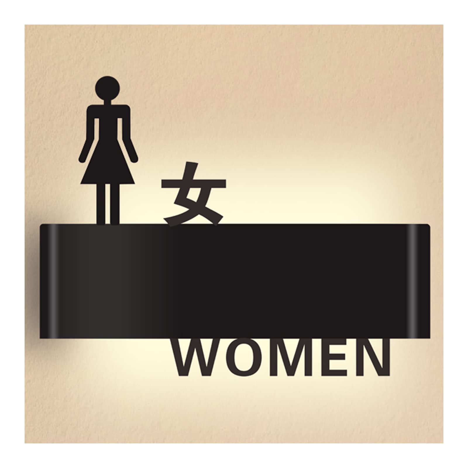 VNVFJKLO restroom sign, Men's and Women's Bathroom Sign, Restroom Signs for Business, LED Display for In Public Places Cafe Bar(D)