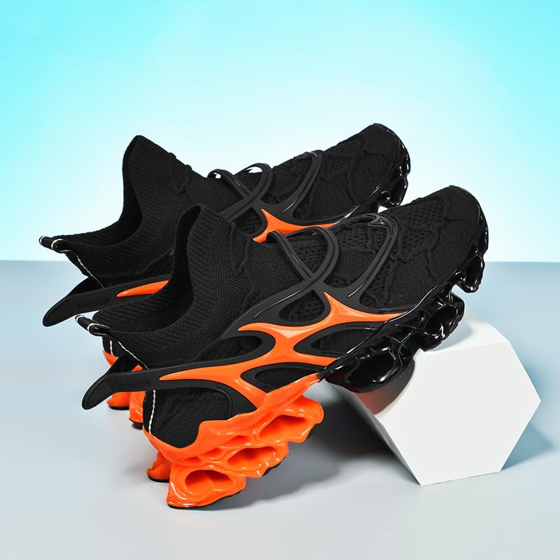 Image of Men's Sneakers for Men Shoes Blade Tennis Mens Trail Running Athletic Fashion Shoe Man Black White Brown Blue Orange Size Basketball Runner