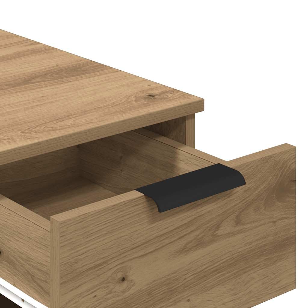 Pratico armadietto da scrivania con cassetto e scomparti in robusto legno – Versatile armadietto con spazio per organizzare l'ufficio e accessori per la casa