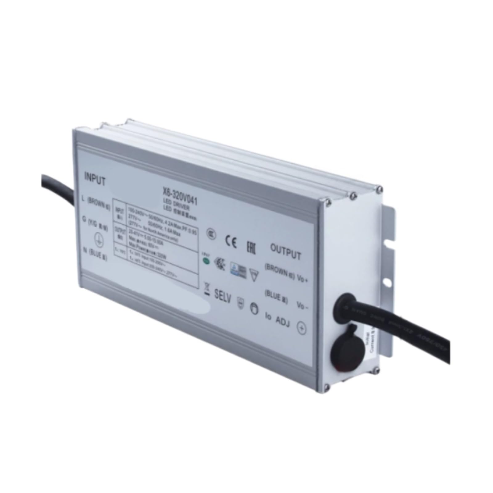 Controlador LED X6-320V041 320W de alta estabilidad con corriente constante 3