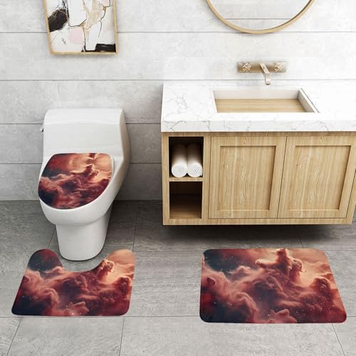 Tapis de salle de bain antidérapants rectangulaire en U et O Quantum Nebula - 4