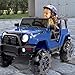 Snow Joe 24 Volt Ride On Car Toy with Snow Plow Scoop and Parental Remote, Blue - 24V-SUV1