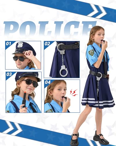 Disfraz de oficial de policía para niñas miniatura 4