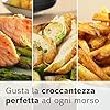 Bosch Serie 6 Friggitrice ad Aria MAF671B0, Air Fryer XXL, Capacità 7,2 L, 7 Programmi Preimpostati, Finestra sul Cestello Illuminata, Cottura Fino al 65%* Più Veloce, Nero
