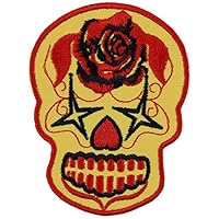 Toppa Ricamata Teschio Zucchero - Per Applicazione A Ferro O Cucitura, 6.6x8.8 Cm - Foto 10