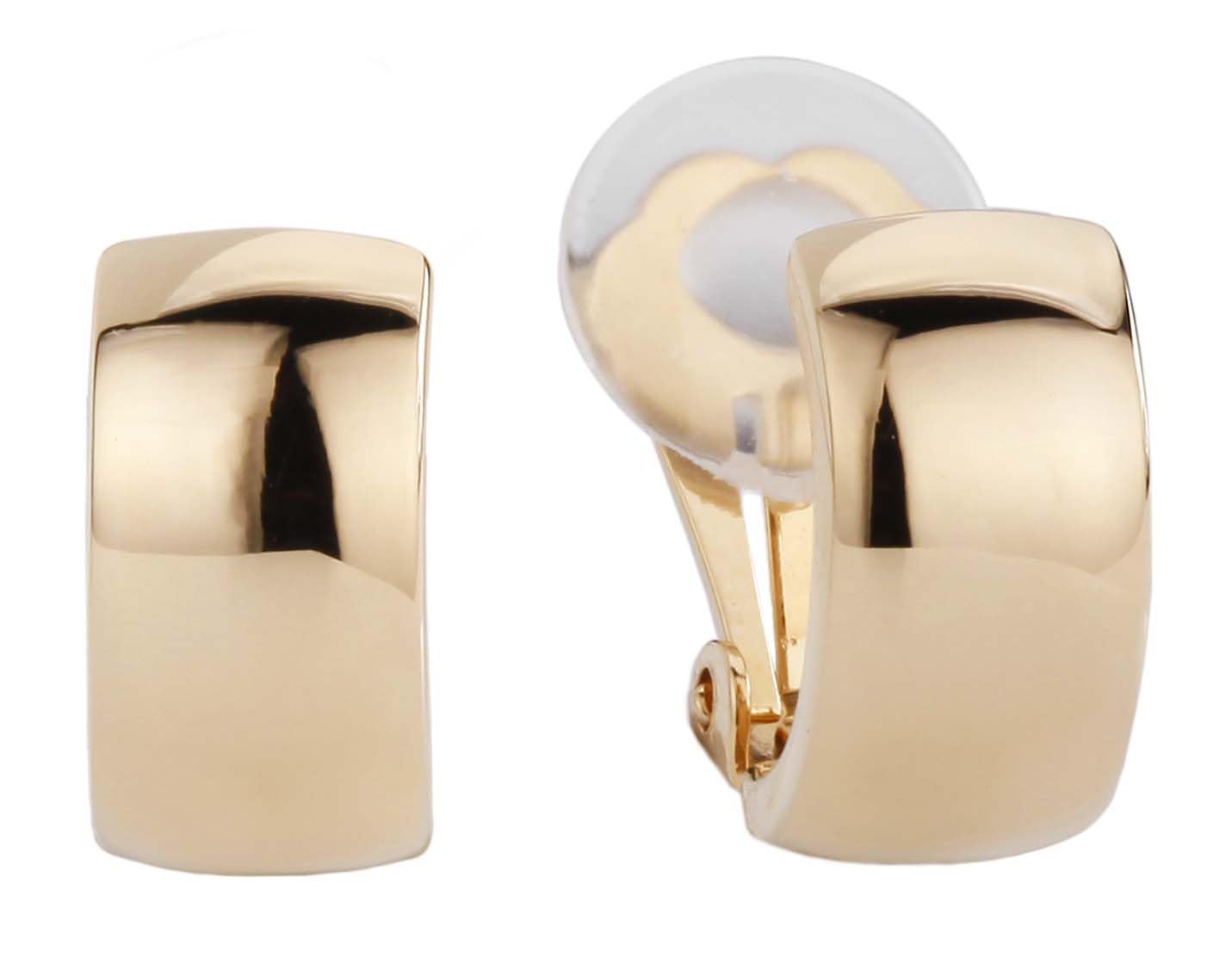 Traveller® Gioielli Orecchini A Clip – placcato oro 22 KT o rodiato – Piccolo halbcreolen