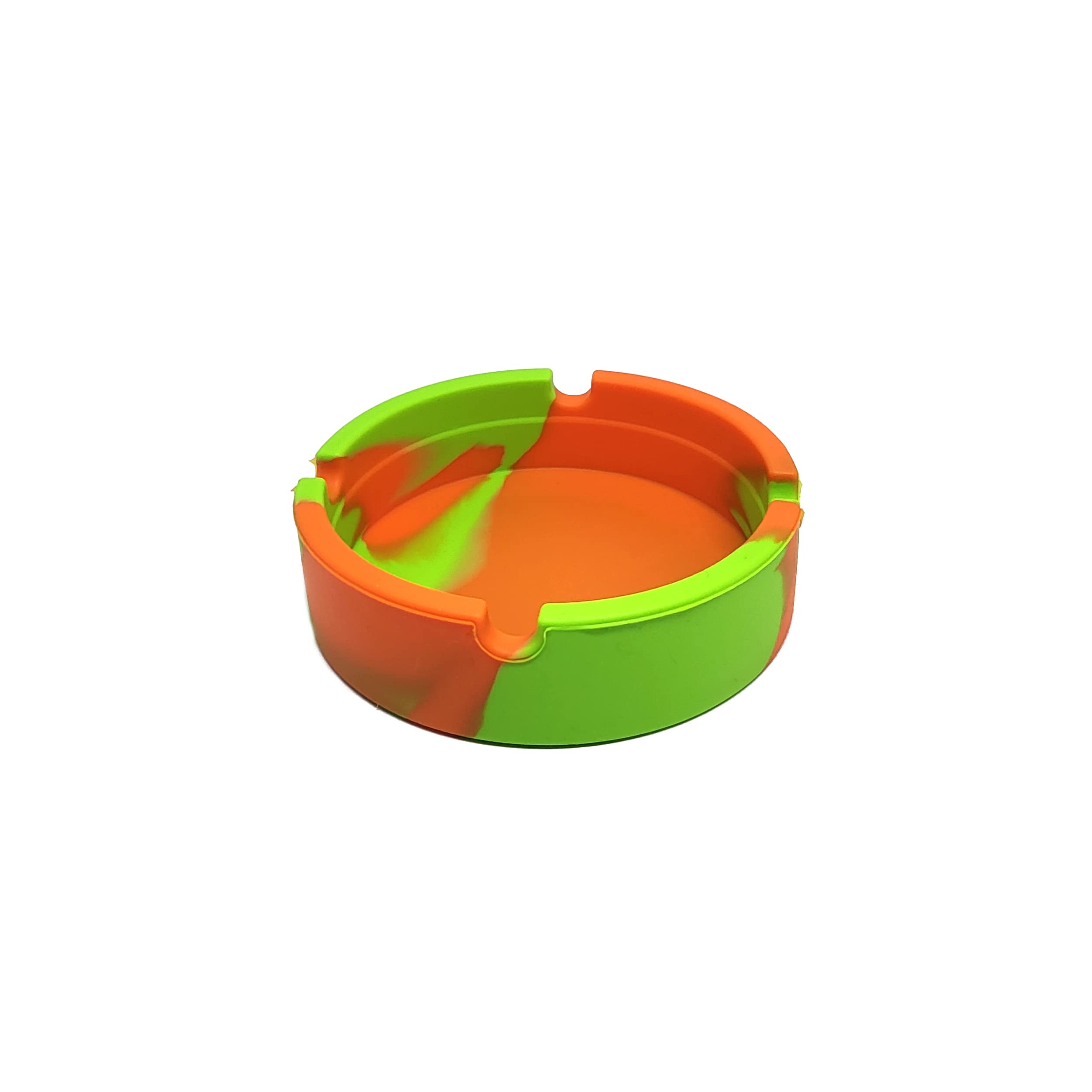 BWD AshTray Silicone Mould Orange&Green Round Shape Cigarette Ash Tray Holder Tobacco Indoor Outdoor Pubs Bars Use-image-46
