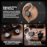 Linsoul Kiwi Ears x B_Media: Chorus Słuchawki douszne typu in-ear z funkcją Chorus, dynamiczny przetwornik z membraną DLC, z metalową płytką czołową wykonaną (1, Czarny, 3,5 mm bez mikrofonu)