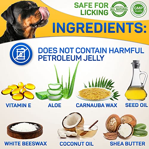 0,5 Oz Natural Dog Paw Balm, Dog Paw Protection For Hot Pavement, Dog Paw Wax For Dry Paws & Nose, Canine Paw Moisturizer For Cracked Paws, Cream Butter For Cat, Dogs Paw Protectors, Paw Pad Lotion #TOP3