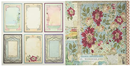 Bloco de papel Stamperia International KFT, pequeno, com 10 folhas dupla face, 20,3 x 20,3 cm, multi