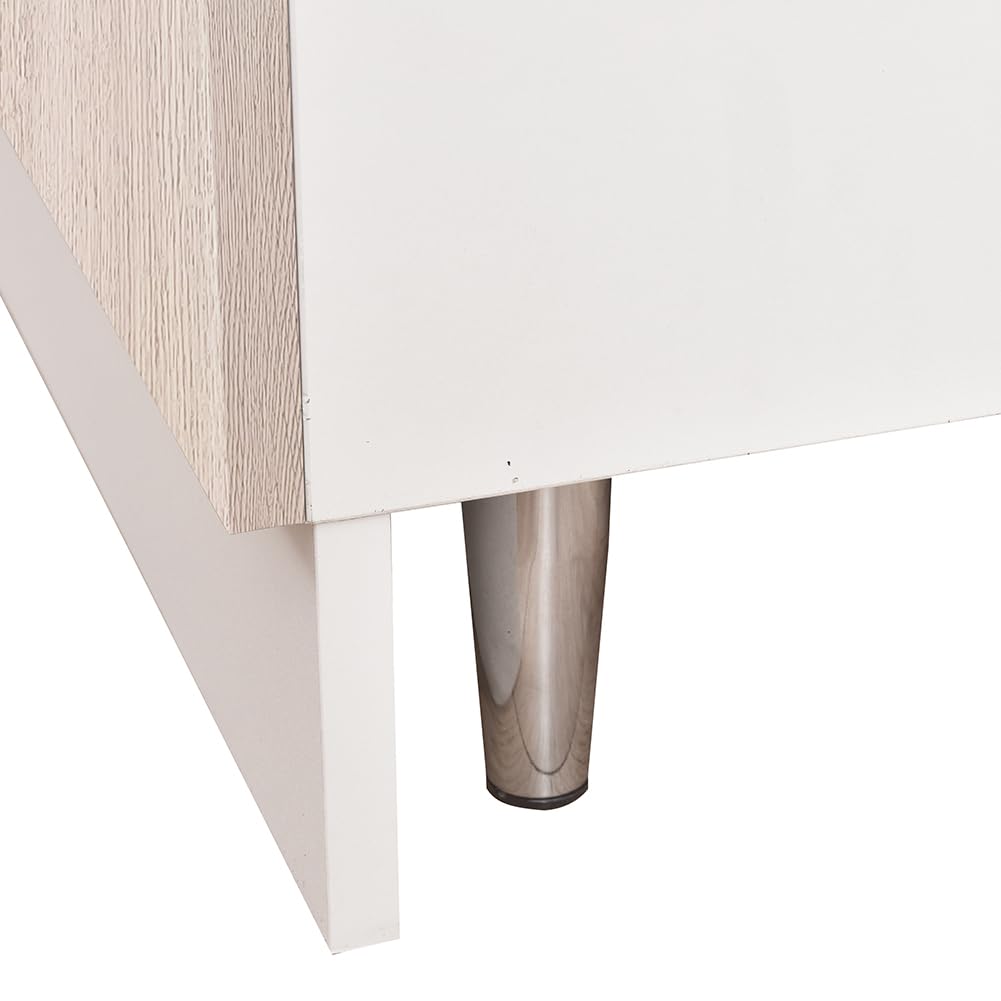 Shally Dogan Mobile Base per Cucina Componibile, Mobiletto con Struttura in Legno Robusta e Resistente, Colore Olmo, Maniglia con Finitura Cromata, Design Moderno (Anta Singola)