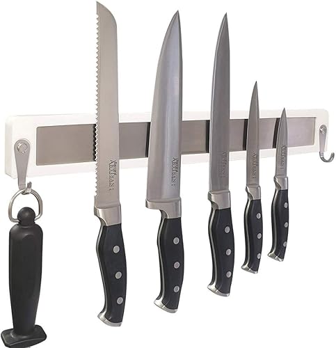 Tira magnética de silicona de 17.7in para cuchillos de cocina doméstica, ideal para talleres de automóviles o cazas, etc.