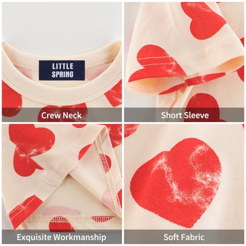 Image of LittleSpring Kids Short Sleeve Graphic T-Shirt 100% Cotton