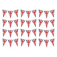 Henbrandt Union Jack Rectangular Party Bunting 10m Celebration Great Britain British Party Decorations with 20 Flags Royal Theme Pub BBQ Decoration