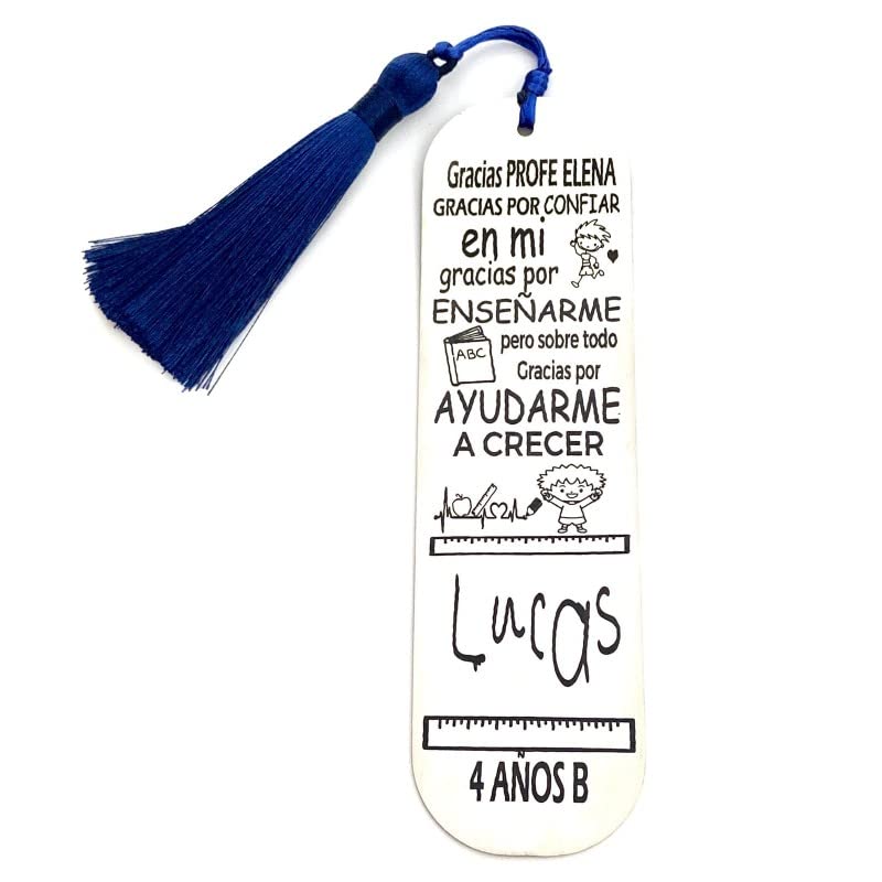 Regalo profesores unisex, Marca paginas personalizado para regalar a maestros con nombres de los alumnos o un solo alumno, fin de curso
