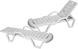 Espreguiçadeira Plástica Bahamas 3 Posições Lillos Pet (Branco)