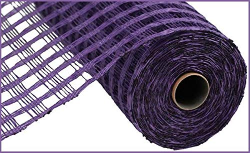 Craig Bachman10" Poly Burlap Check Mesh: Purple (10 Yards) - Gift Wrapping Mesh Ribbon
