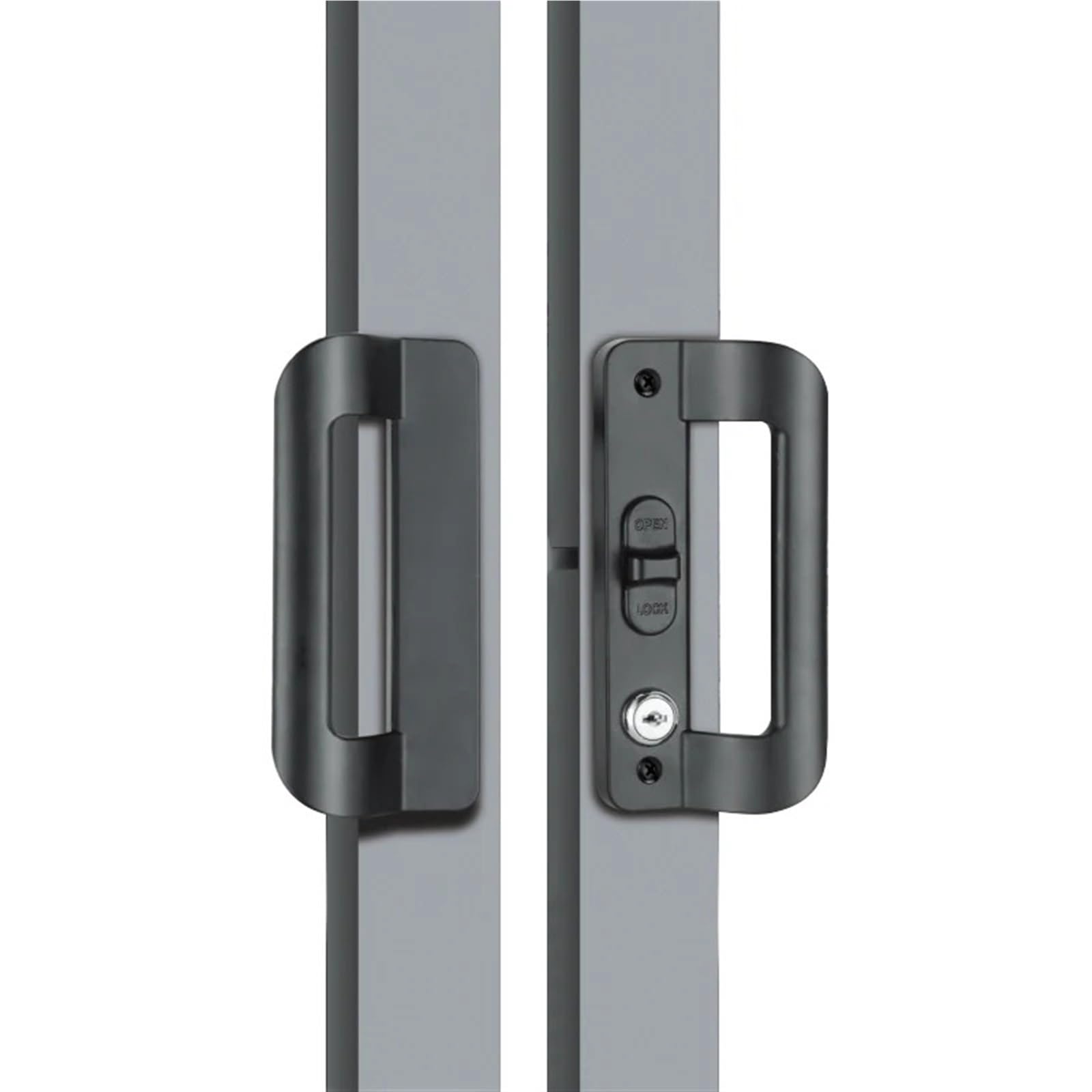 Serrure de porte coulissante en alliage d'aluminium avec loquet de sécurité