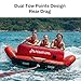PEAKFLOW Towable Tube,Boat Tube,3 Rider Models,Tubes for Boating,PVC Liner and Full Nylon Cover,EVA Foam Pads and 10 Handles,Swift Connect Rapid Boston Valve, 82x95Inches Inflated,Horizon Series