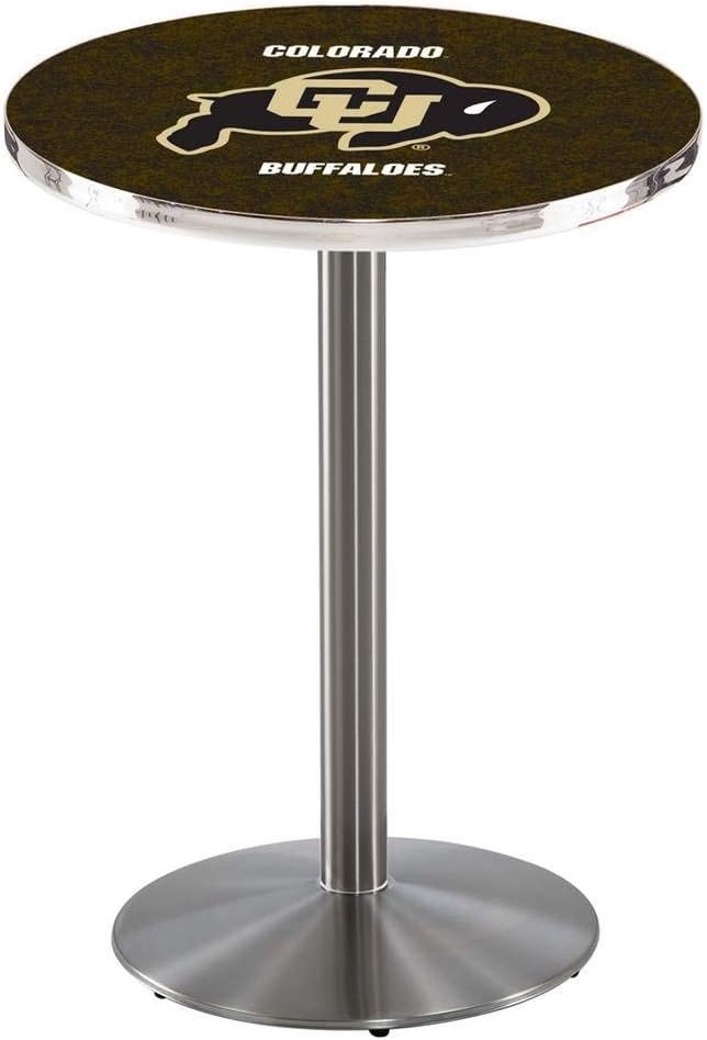 Holland Bar Stool Co. L214-42" Stainless Steel Colorado Pub Table with 36" Dia. top