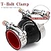 Taukealugs Straight Reducer Coupler Silicone Hose ID 1-3/4inch to 2-1/2inch 4-Ply with Stainless Steel T-Bolt Clamp for Automotive Turbo/Intercooler/Intake Piping