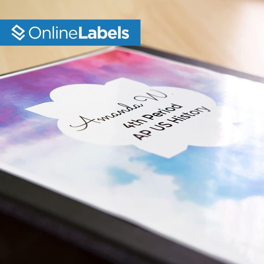 8.5 x 11 White Gloss Full Sheet Labels (Laser Printers Only) - 250 Sheets - Vertical Back Slit for Easy Peeling - OnlineLabels - Image 7