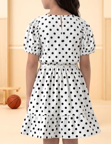 Image of Amazon Brand - Symbol Girls Bow Detail Pure Cotton Knee Length Casual Dress