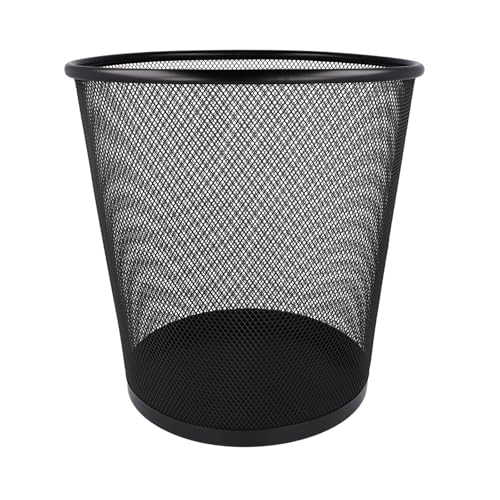 Westcott Papierkorb Mesh Schwarz | Mülleimer aus Drahtgeflecht mit 13 Liter Fassungsvermögen | Abfalleimer für Büro, Homeoffice oder Haushalt | E-744608 00