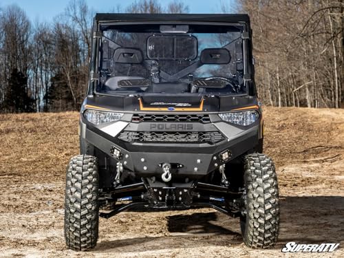 SuperATV Vented Full Windshield-Scratch-Resistant Compatible With Polaris Ranger Models | Preinstalled Bulb Seal | Made in the USA - Thumbnail 5