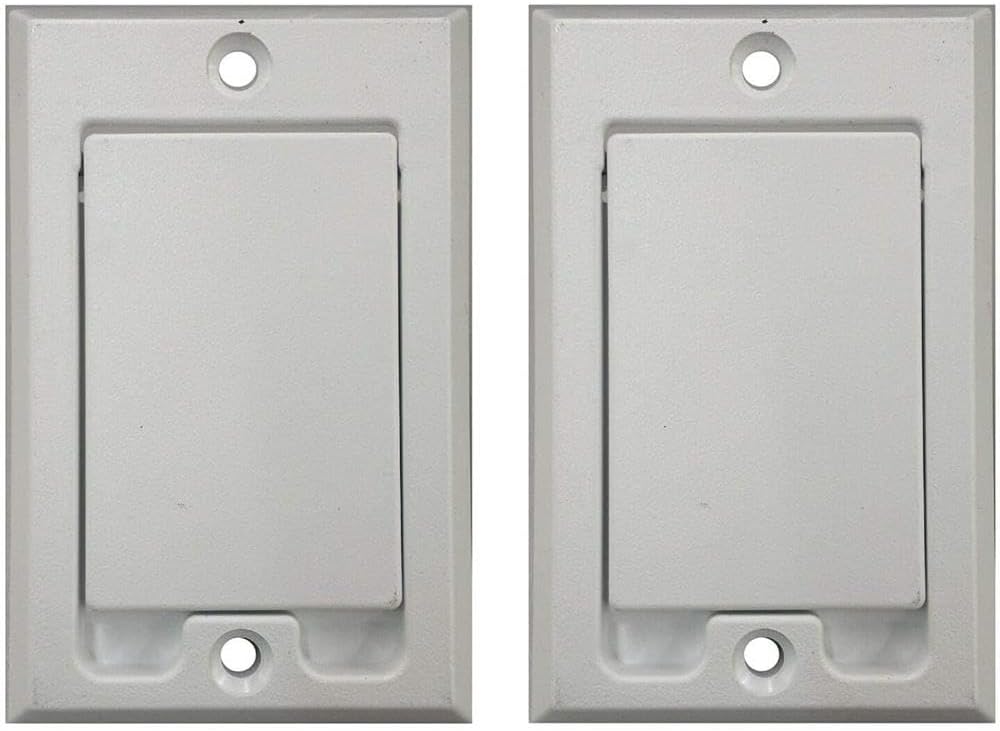 (2) Central Vacuum Square Door Inlet Wall Plate Replacement for Nutone Beam VacuFlow, Courtesy of LITYPEND.