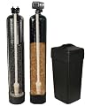 Fleck Combo Package Abundant Flow Built 5600SXT 48,000 Grain Water Softener with Upflow Filter (10% Resin with Carbon), Blue