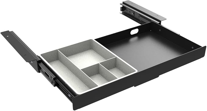 Organizador Cajón Deslizante Bajo Escritorio 15" Negro miniatura 3
