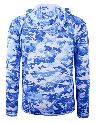 Image of FISHEAL Men's Camo Fishing Hoodie, UPF 50+ Long Sleeve Sun Protection Shirt