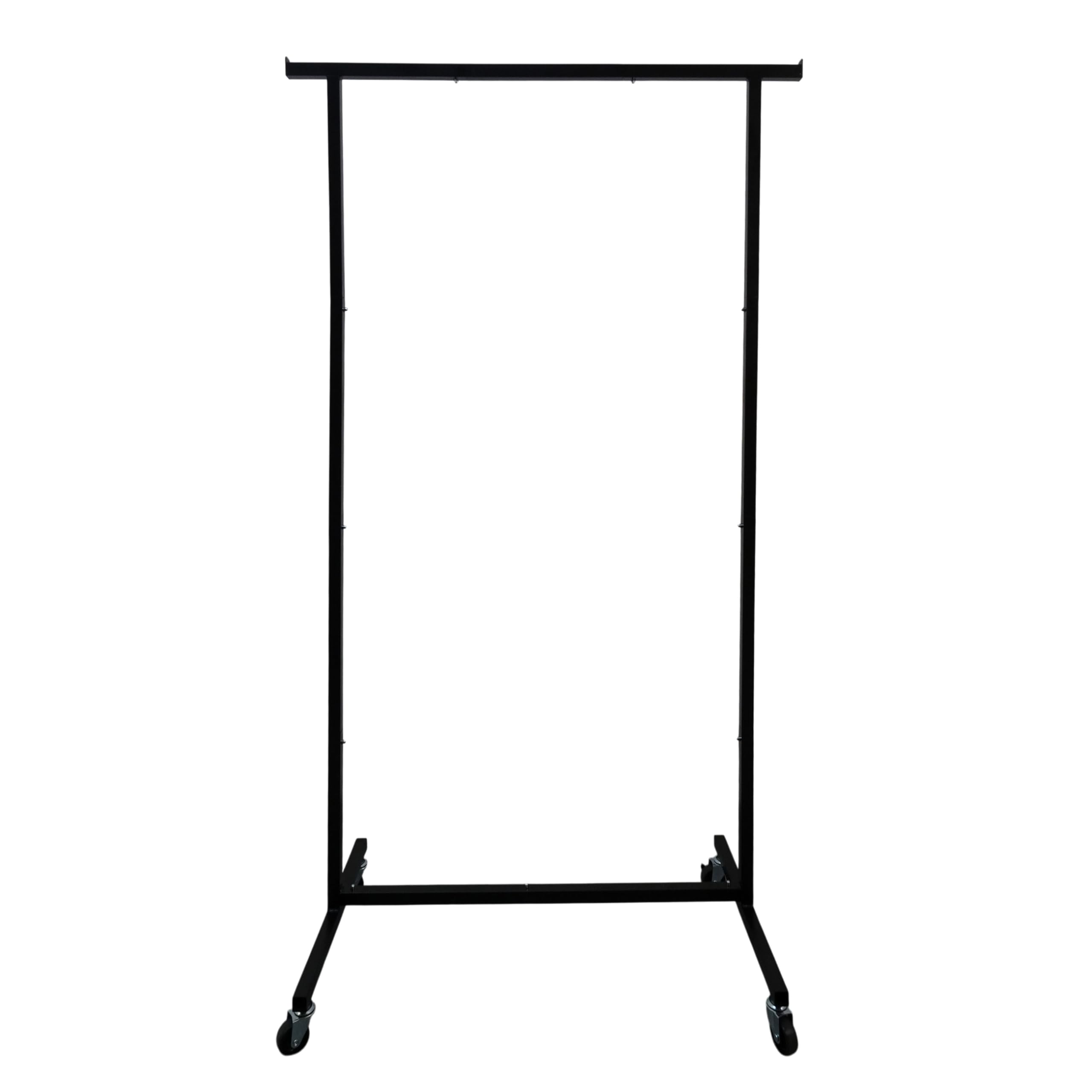 GERSO Kleiderständer auf Rollen Schwarz 90 cm, mobiler Garderobenständer aus Metall, Kleiderwagen für Boutique, Einzelhandel, Schlafzimmer & Showroom