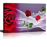 wall26 - Canvas Wall Art - Water Serpents Ii Water Snakes by Klimt Rose - Modern Home Art Stretched and Framed Ready to Hang - 32x48 inches