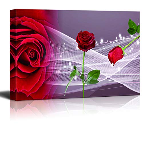 wall26 - Canvas Wall Art - Water Serpents Ii Water Snakes by Klimt Rose - Modern Home Art Stretched and Framed Ready to Hang - 32x48 inches