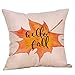 Produktbild Herbstliches Laub Druck-Motiv mit Herbstlaub Schmuckstück Herbst Winter Kissenbezug Herbst Ahornblatt Muster Dekorative Kissenhülle Baumwolle Leinen Werfen Sie Kissenbezüge (D)