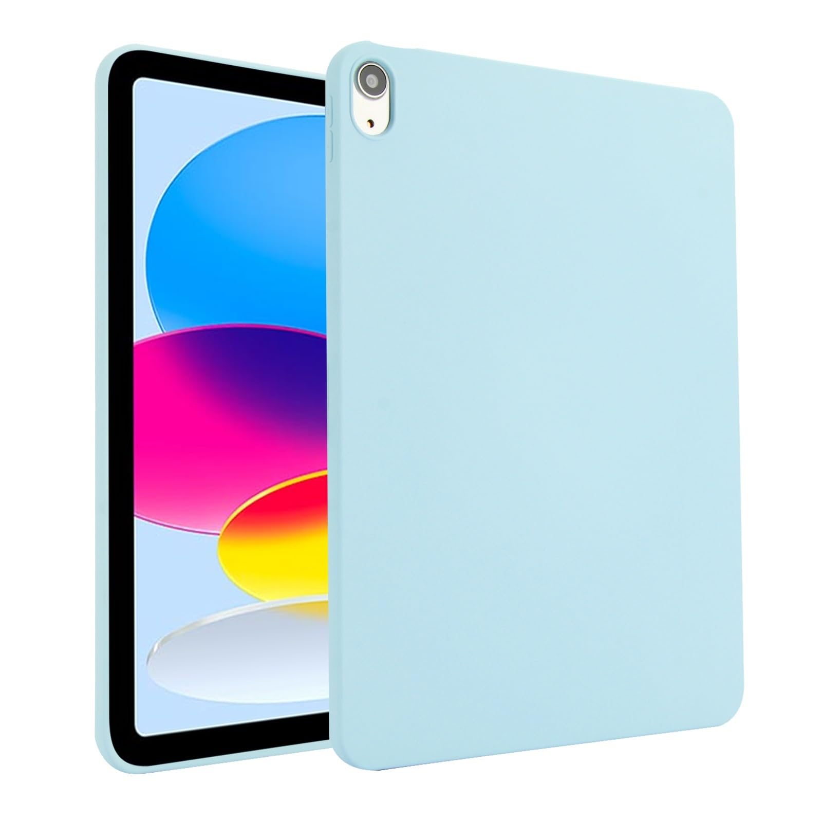 Case Compatible with iPad 11th Gen A16 11 Inch 2025 Case, Back Shell, Slim Light Flexible TPU Rubber Soft Skin Silicone Protective Cover Shockproof Tablet Cover A16 11th Generation(Light Blue)