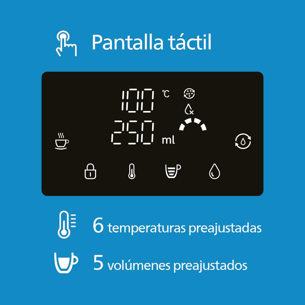 Philips 3100 Series Dispensador de Agua Caliente con Filtración Taste+, Agua Caliente filtrada en Segundos, Reduce el Cloro y la Cal, No Requiere Instalación