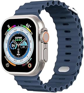 سوار سيليكون مموج بتصميم ثقوب مطورة متوافق مع سوار ساعة آبل 49 ملم 45 ملم 44 ملم 42 ملم سلسلة 8 الترا 3 4 5 6 7 8 اس اي من في فولت